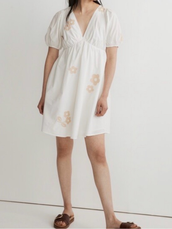 Madewell Dresses & Skirts - Madewell Annamarie Mini Dress Size 16 W White Embroidered Cutout MSRP 128.00